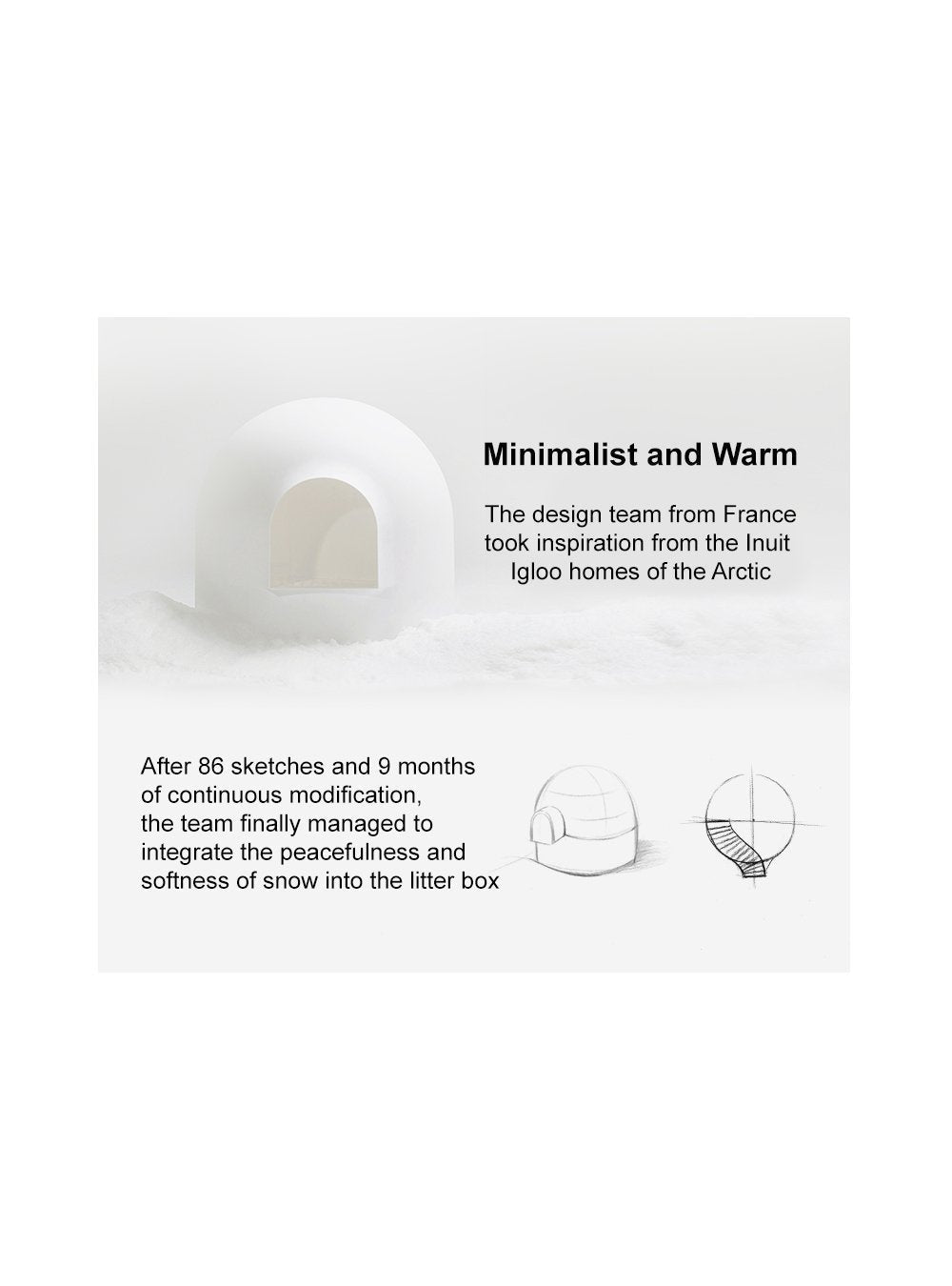 Pidan "Igloo" Cat Litter Box with litter scoop - Maokids Pet