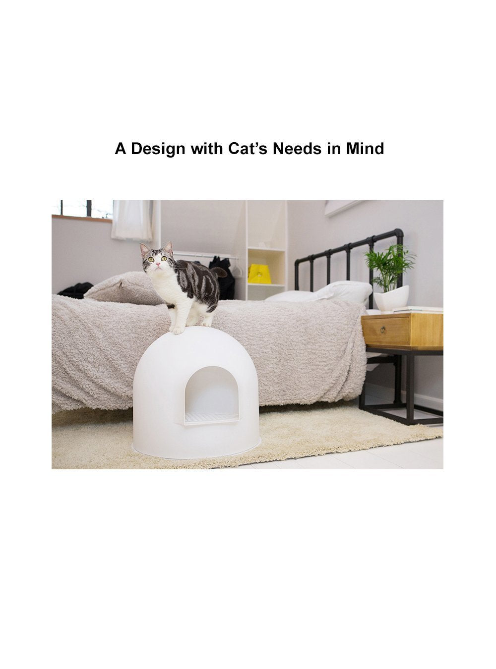 Pidan "Igloo" Cat Litter Box with litter scoop - Maokids Pet
