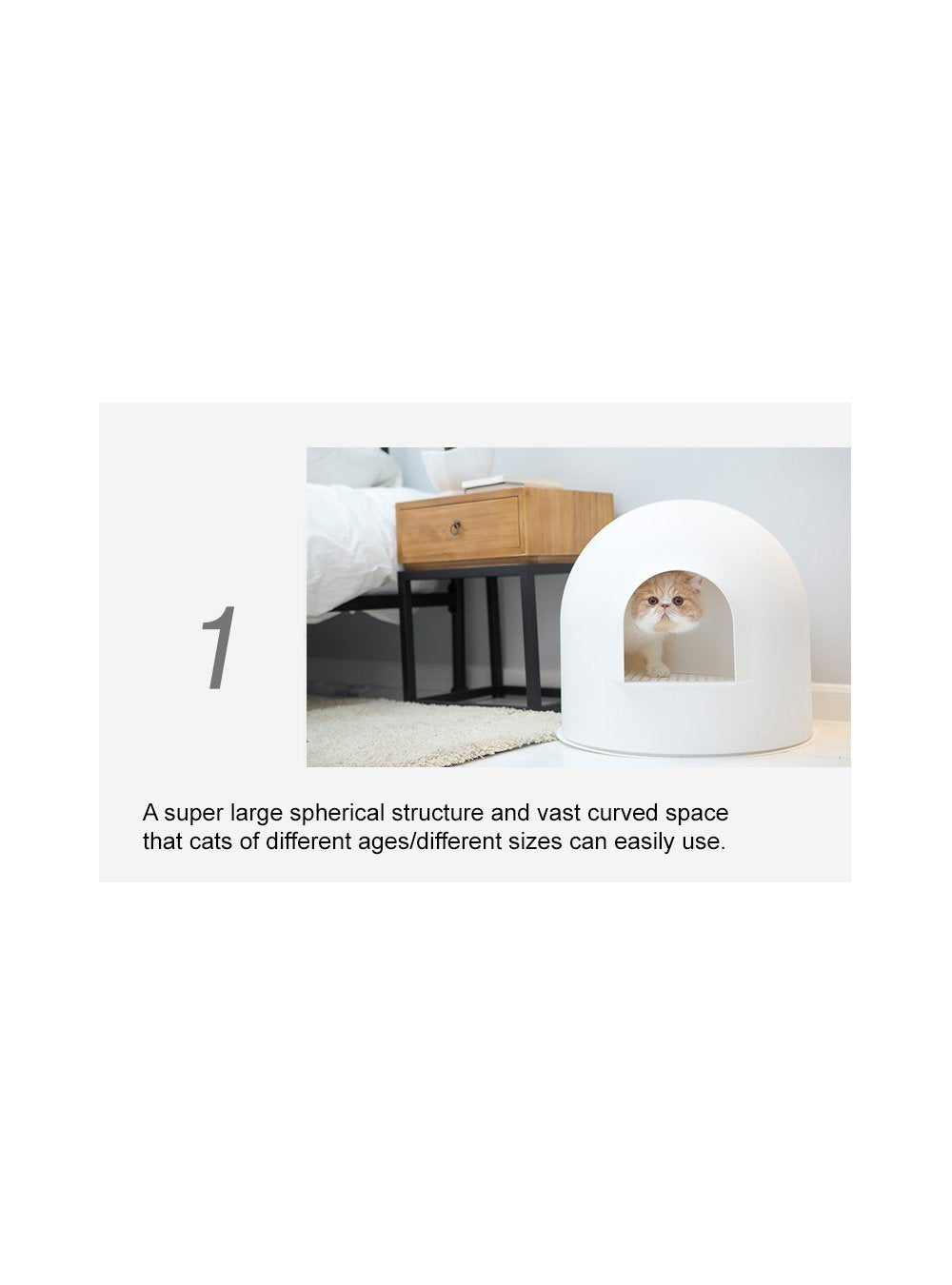 Pidan "Igloo" Cat Litter Box with litter scoop - Maokids Pet
