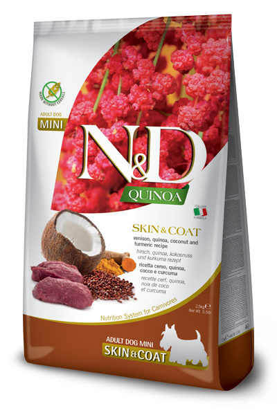 Farmina N&D Quinoa Functional Mini Breed Dog Food - Skin & Coat Venison - Maokids Pet