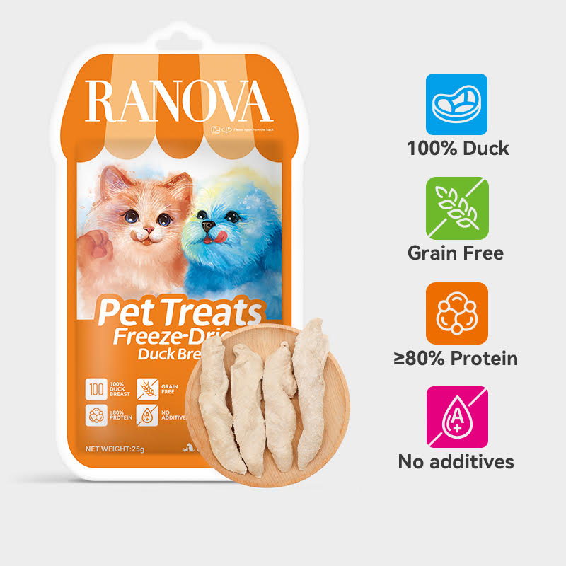 Ranova Freeze Dried Whole Duck Filet For Dog & Cat