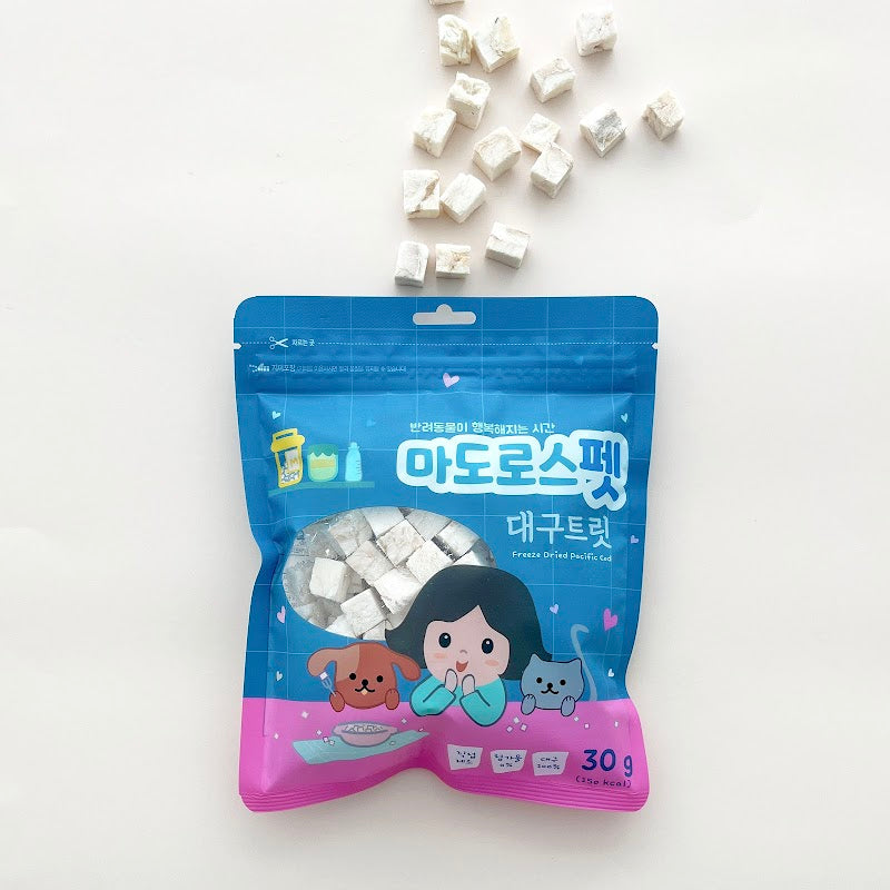 Matroos Freeze Dried Pacific Cod Treats For Cat & Dog - 30g - Maokids Pet