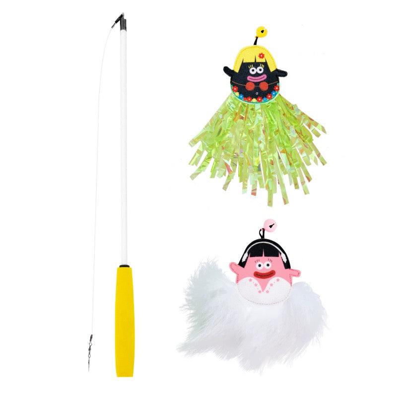 Purlab Dancing Lady Cat with Replaceable Attachments - Maokids Pet