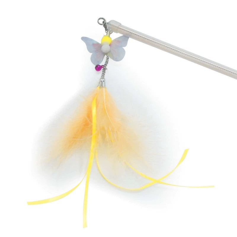 Amy & Carol Feather and Sequin Cat Teaser Wand - Maokids Pet