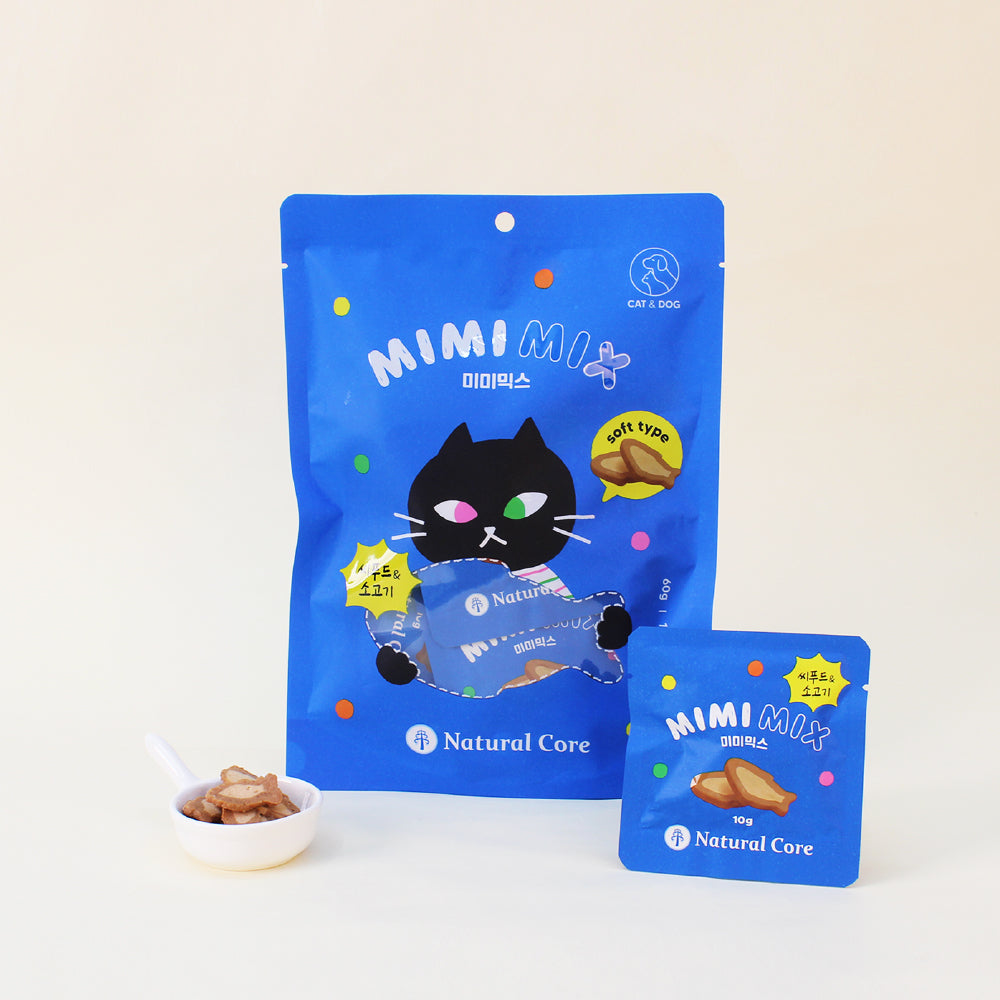 Natural Core Soft Beef & Seafood Biscuits Cat Treats - 60g - Maokids Pet