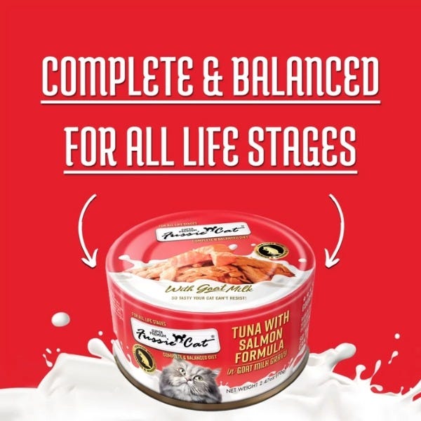 Fussie Cat Tuna with Salmon Formula in Goat Milk Gravy - Maokids Pet