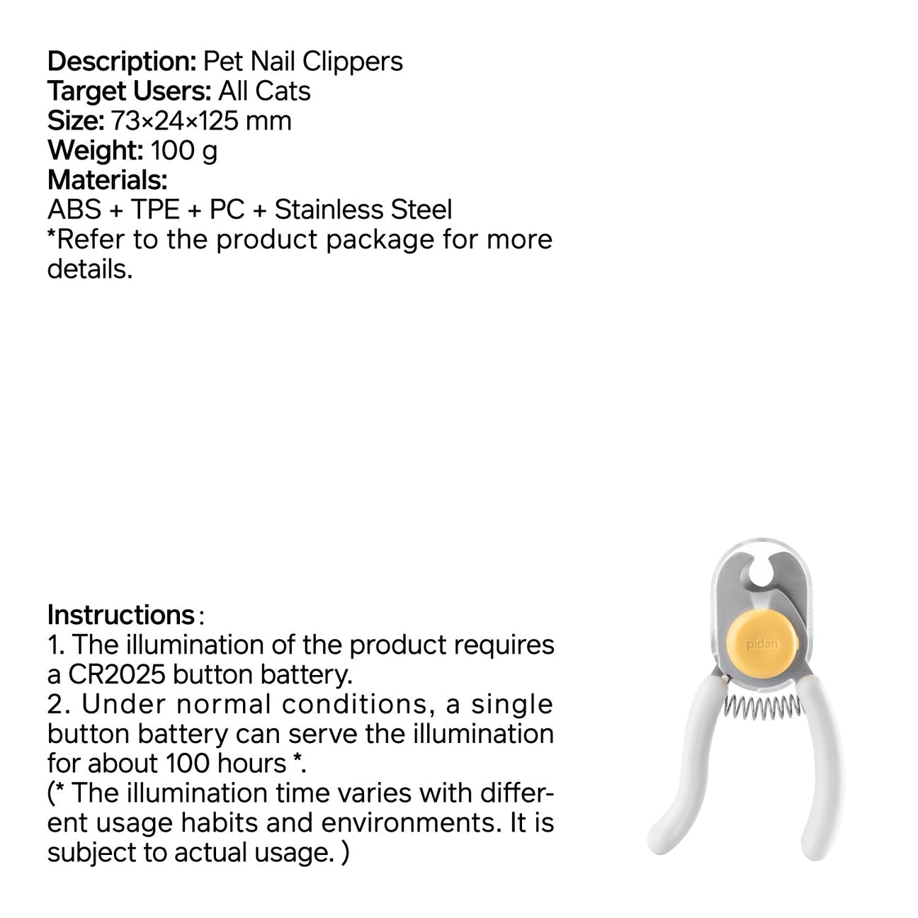 Pidan Pet Nail Clipper - Maokids Pet