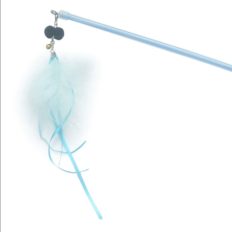 Amy & Carol Feather and Sequin Cat Teaser Wand - Maokids Pet
