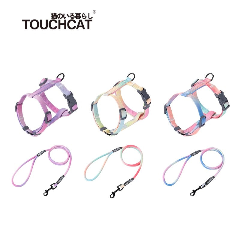 Touchdog H-Shaped Cat Harness & Leash Set – 3 Colors Available