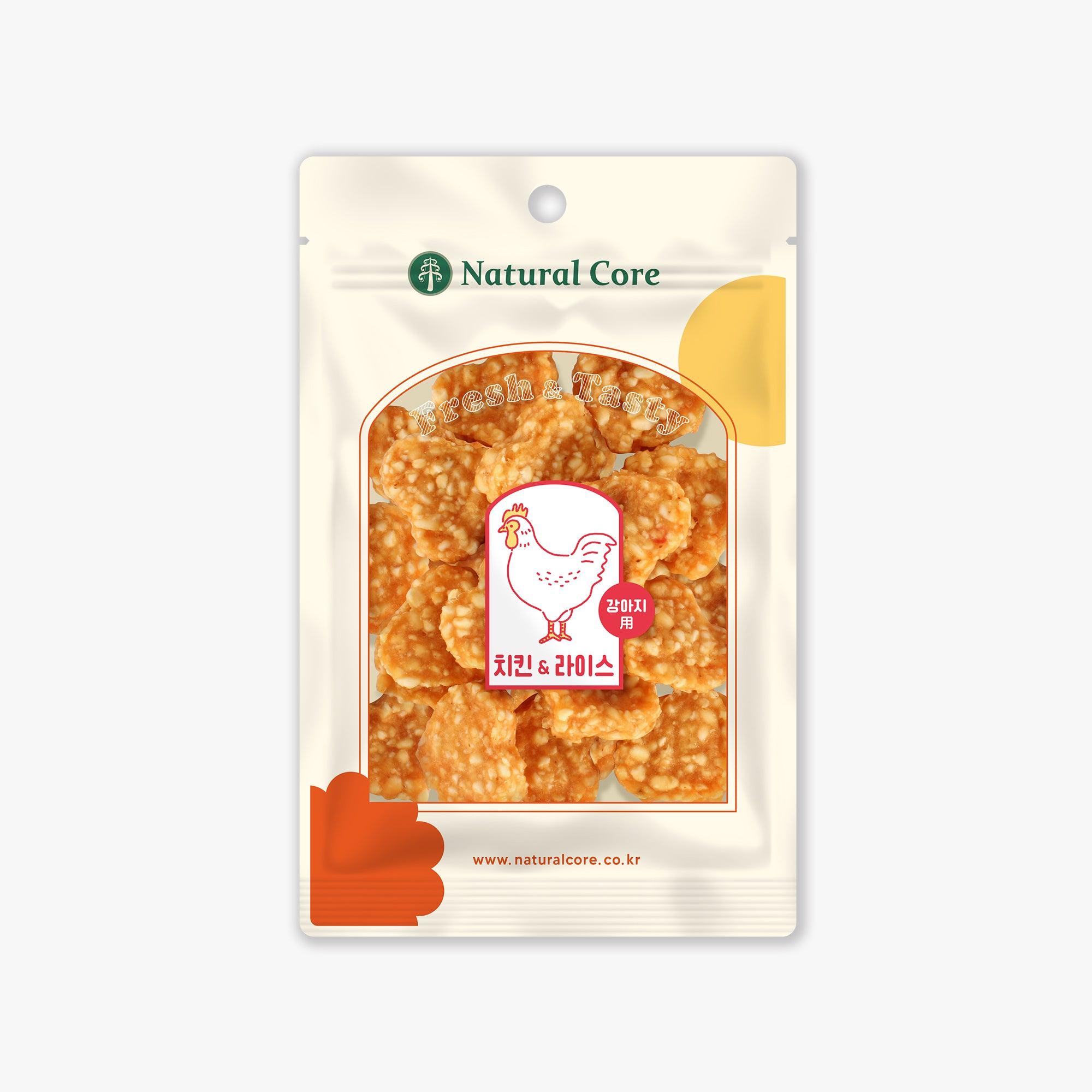Natural Core Chicken & Rice Popcorn Dog Crispy Treats - 100g - Maokids Pet