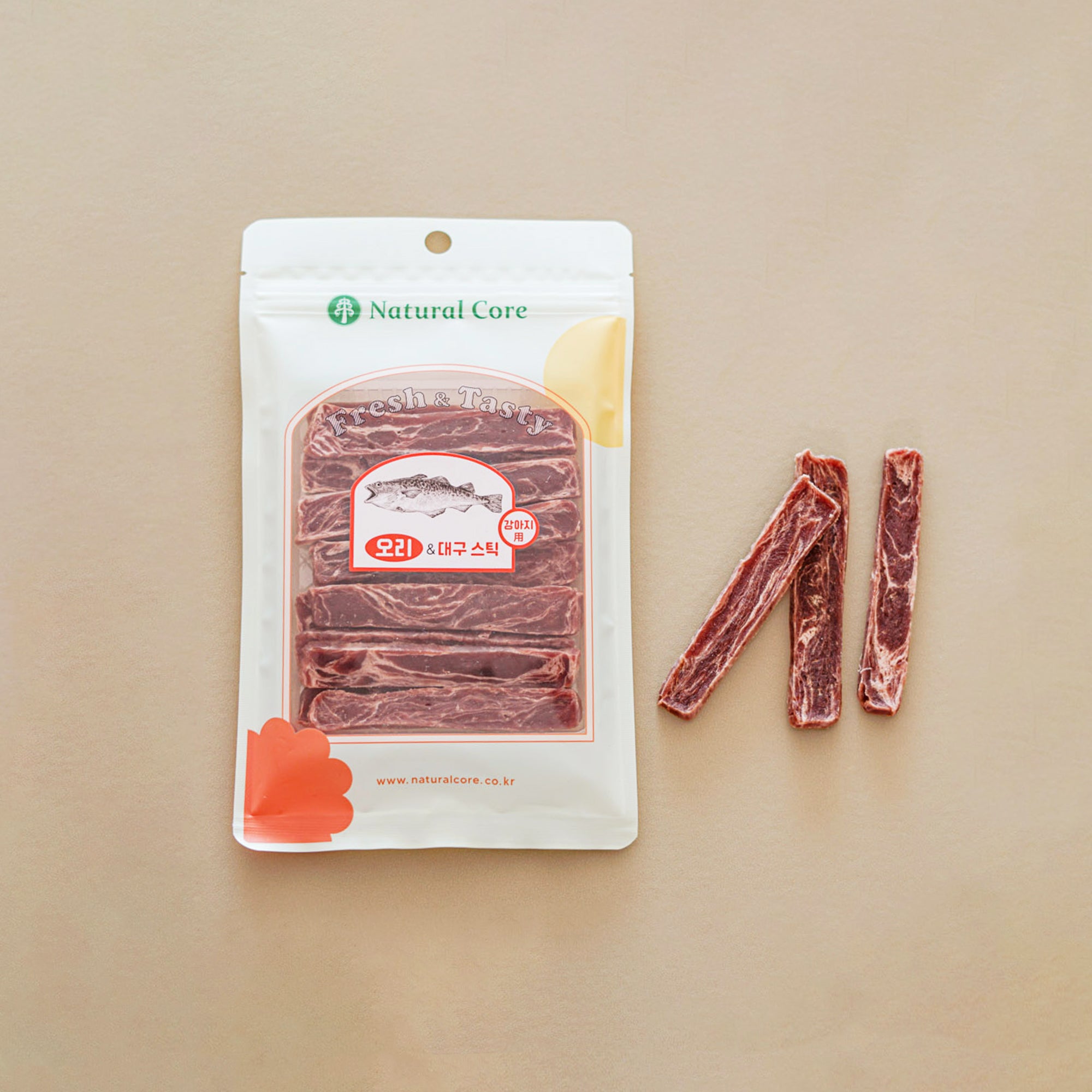 Natural Core Duck & Cod Strip Dog Treats - 90g - Maokids Pet