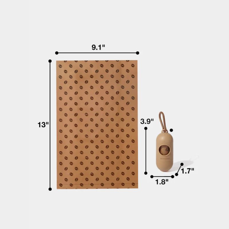 Vetreska Coffee Pet Poop Bags & Dispenser - Maokids Pet