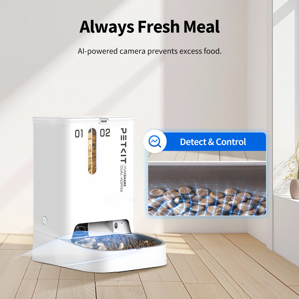 Petkit YumShare Dual-hopper Automatic Feeder with Camera - Maokids Pet