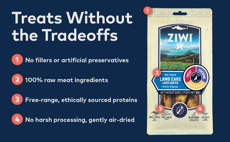 ZIWI Dog Chews & Treats - Lamb Ears
