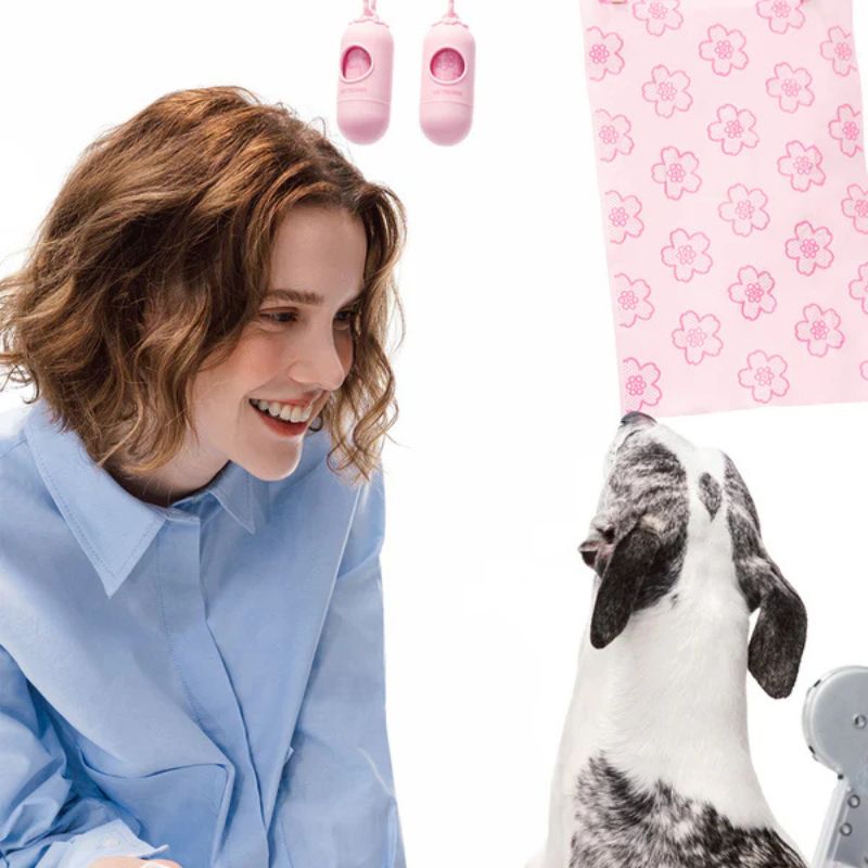 Vetreska Cherry Blossom Pet Poop Bags & Dispenser - Maokids Pet
