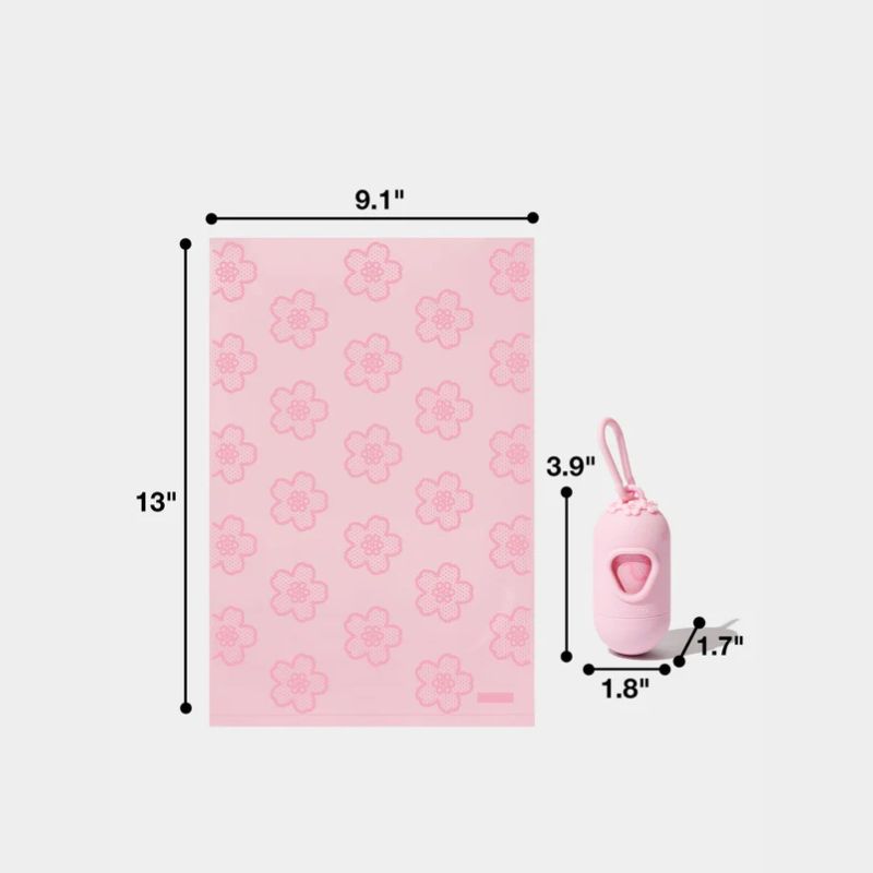 Vetreska Cherry Blossom Pet Poop Bags & Dispenser - Maokids Pet