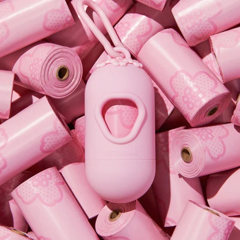 Vetreska Cherry Blossom Pet Poop Bags & Dispenser - Maokids Pet