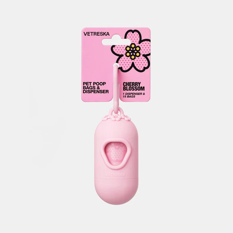Vetreska Cherry Blossom Pet Poop Bags & Dispenser - Maokids Pet