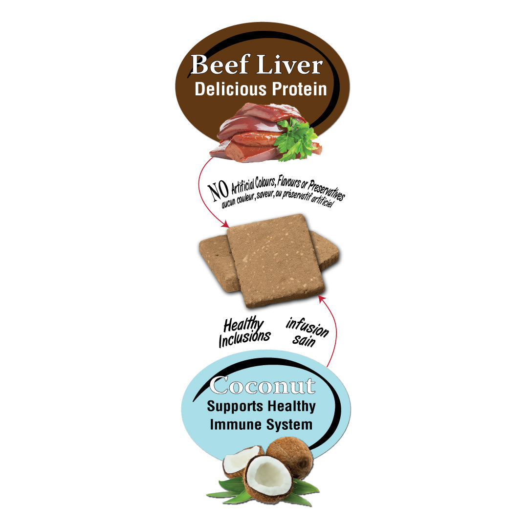 Benny Bullys Beef Liver Plus Coconut Dog Treat - 58g