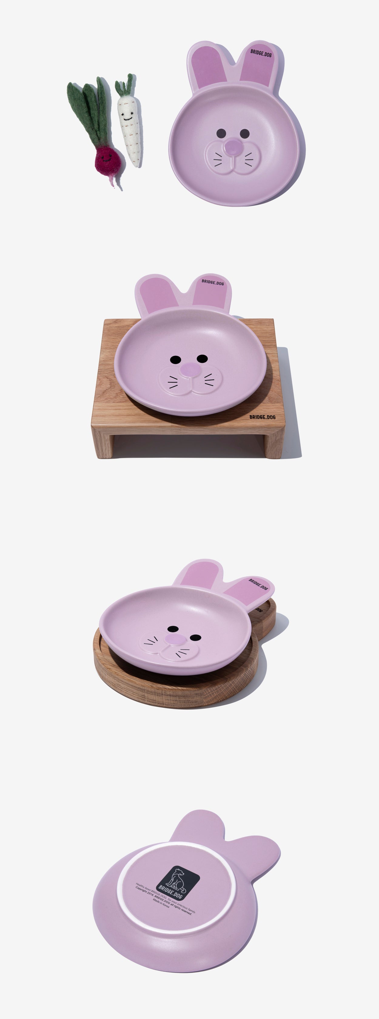 Bridge.Dog Bunny Dish - Purple - Maokids Pet