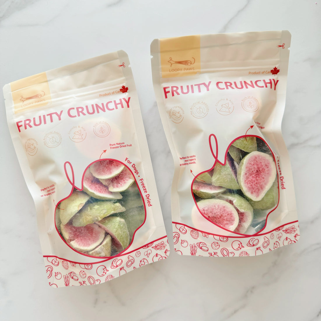 Loopypaws Fruity Crunchy For Dog Treats - Fig - 30g - Maokids Pet