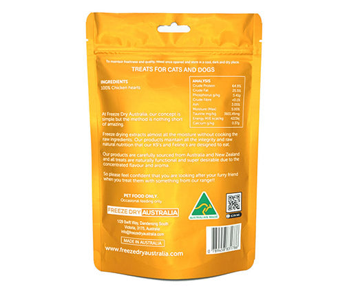 Freeze-Dry Australia's Chicken Heart Treats For Dog & Cat - Maokids Pet