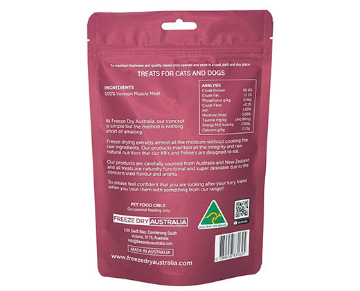 Freeze-Dry Australia's Vension Cookie For Dog & Cat - 100g