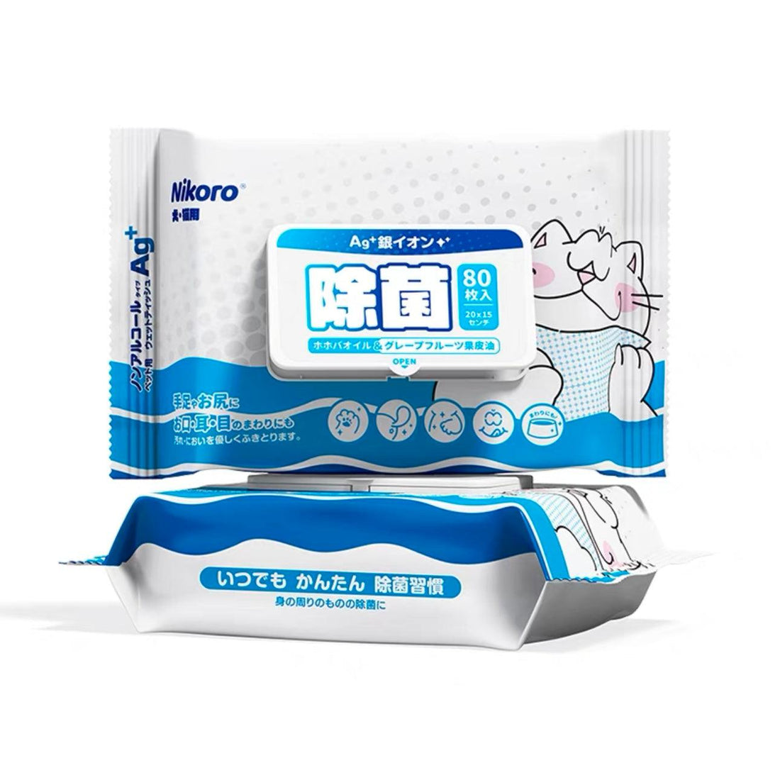 Nikoro Full Body Wipe For Cat & Dog - Maokids Pet