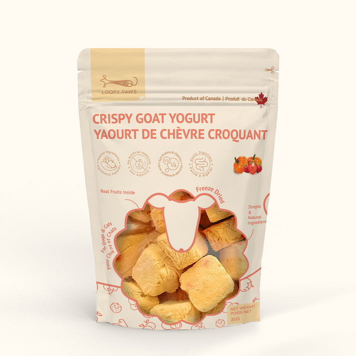 Loopypaws Crispy Goat Yogurt Treats For Cat & Dog - Pumpkin & Strawberry - 30g - Maokids Pet