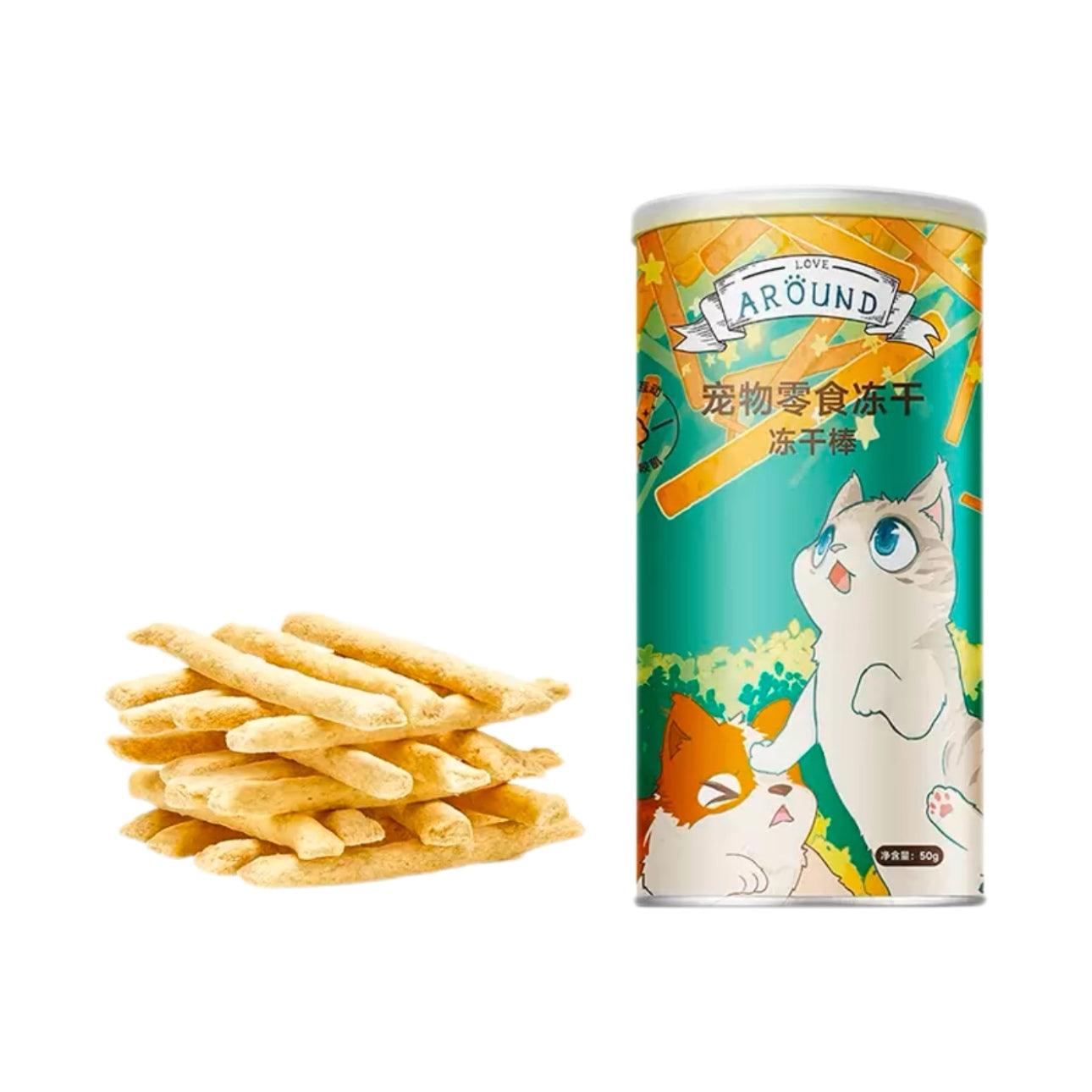 Pet Around Freeze Dried Chicken Dental Sticks For Cat - 50g - Maokids Pet