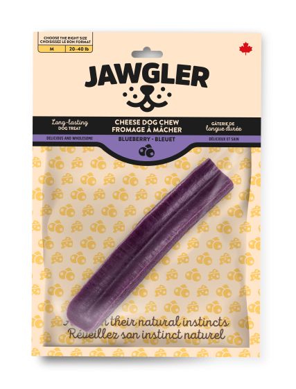 Jawgler Cheese Dog Chew - Blueberry Flavor