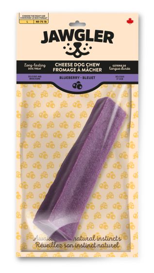 Jawgler Cheese Dog Chew - Blueberry Flavor
