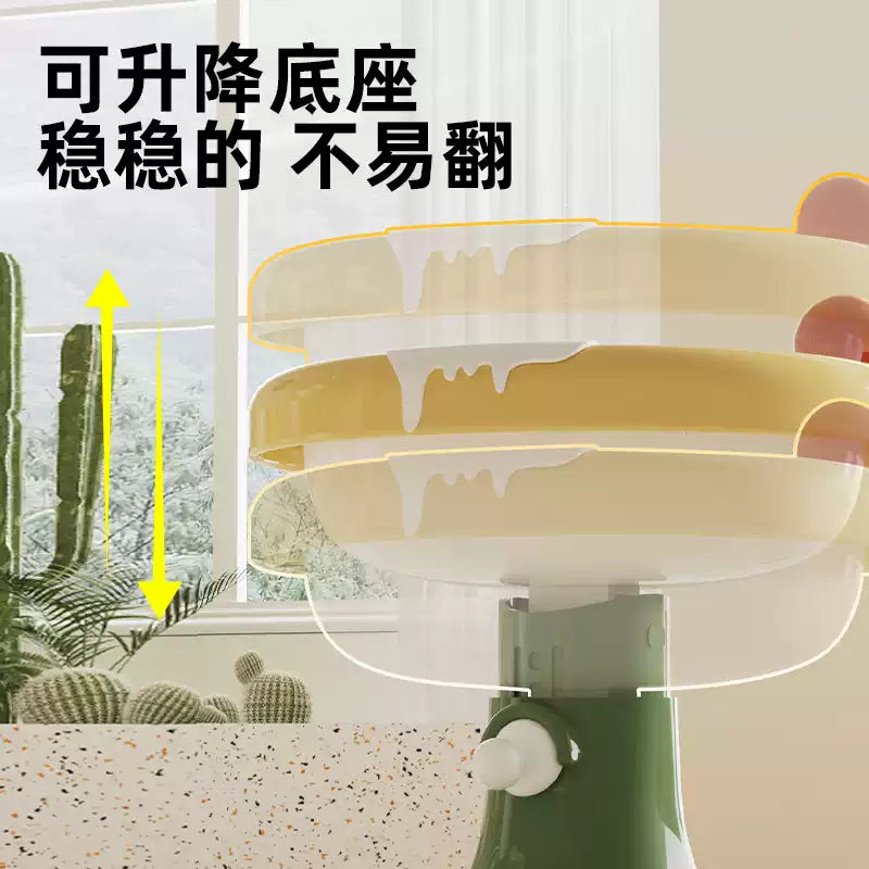 Miaofairy Adjustable Ceramic Pet Bowl - Ice Cream Style