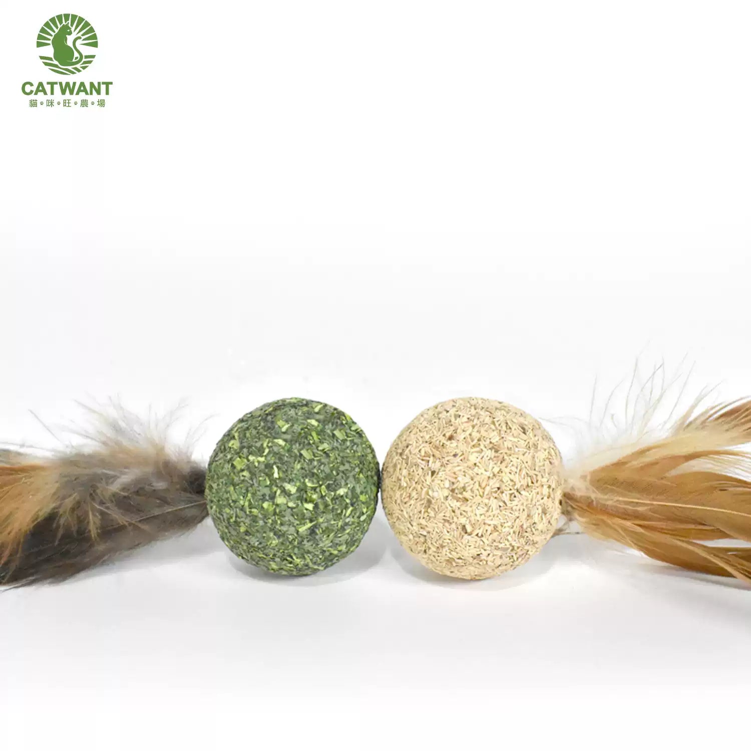 Catwant Feather Kicking Ball Enrichment Toy For Cat
