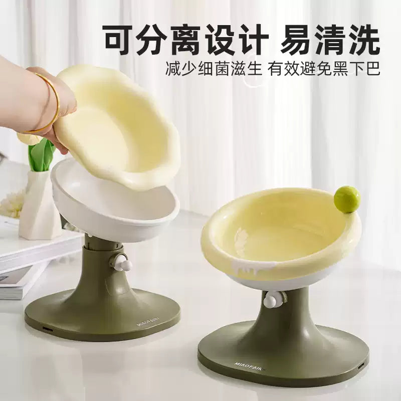 Miaofairy Adjustable Ceramic Pet Bowl - Ice Cream Style