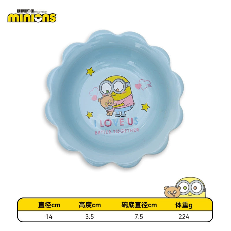 Hoopet Minions小黄人波浪边宠物陶瓷碗 不易打翻 两色可选