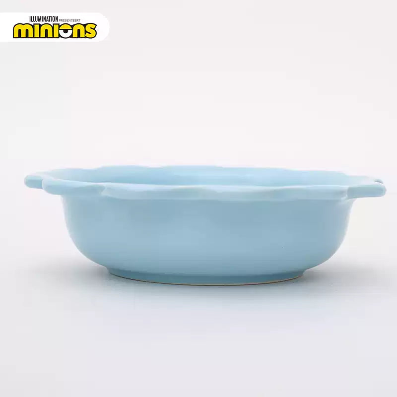 Hoopet Minions小黄人波浪边宠物陶瓷碗 不易打翻 两色可选