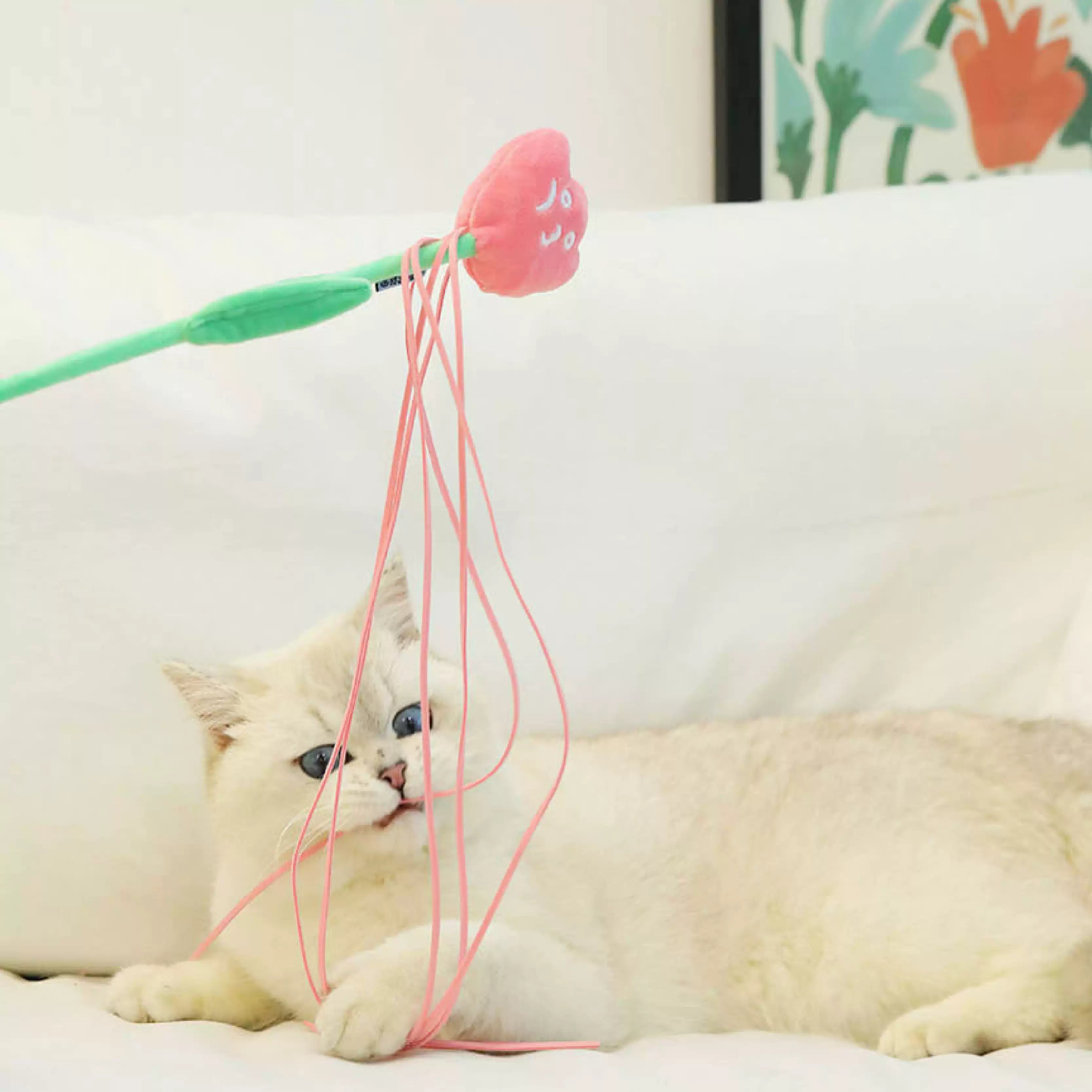 Purlab Daisy Flower Catnip Cat Teaser - Maokids Pet