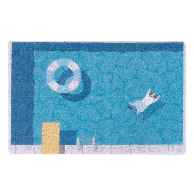 Purlab Cat Litter Mat - Swimming Pool - Maokids Pet
