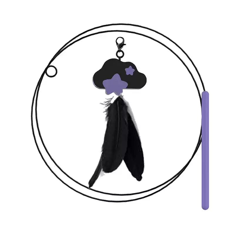 Luuks Up Weather Series Feather Teaser Wand For Cat - Maokids Pet
