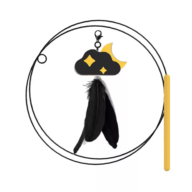 Luuks Up Weather Series Feather Teaser Wand For Cat - Maokids Pet
