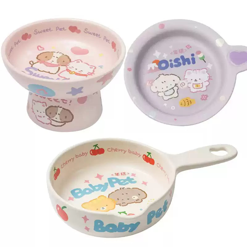 NianGao Ceramic Pet Dish Bowl - Muti Editions and Colors - Maokids Pet