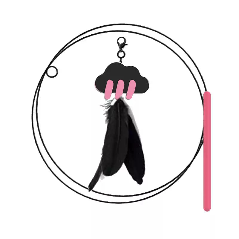 Luuks Up Weather Series Feather Teaser Wand For Cat - Maokids Pet