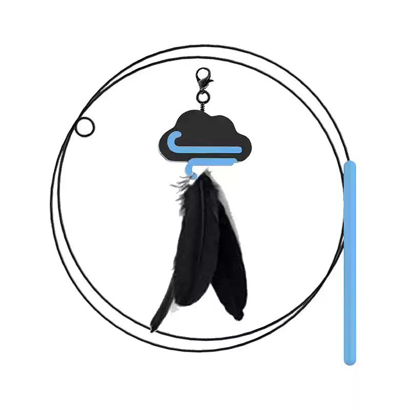 Luuks Up Weather Series Feather Teaser Wand For Cat - Maokids Pet