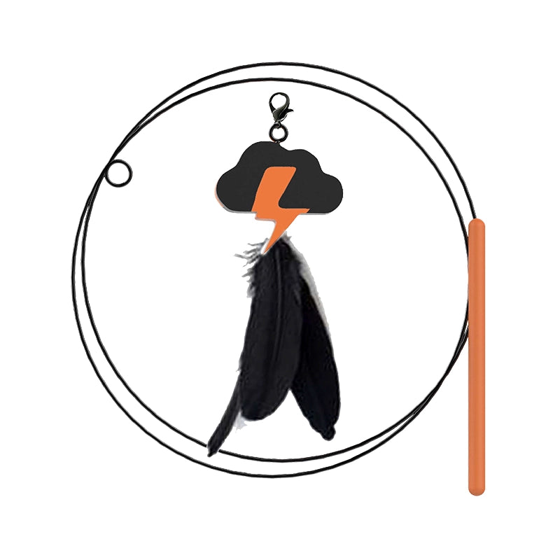 Luuks Up Weather Series Feather Teaser Wand For Cat - Maokids Pet