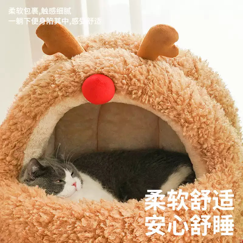 Zeze Reindeer Mongolian Yurt Cat Bed
