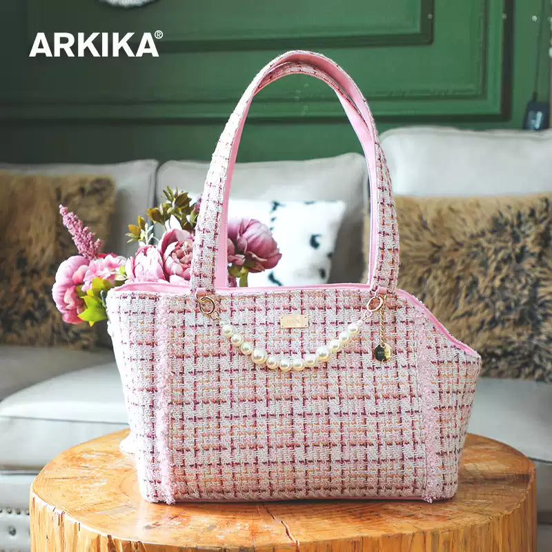 Arkika Chic Quilted Pet Bag For Cat & Dog