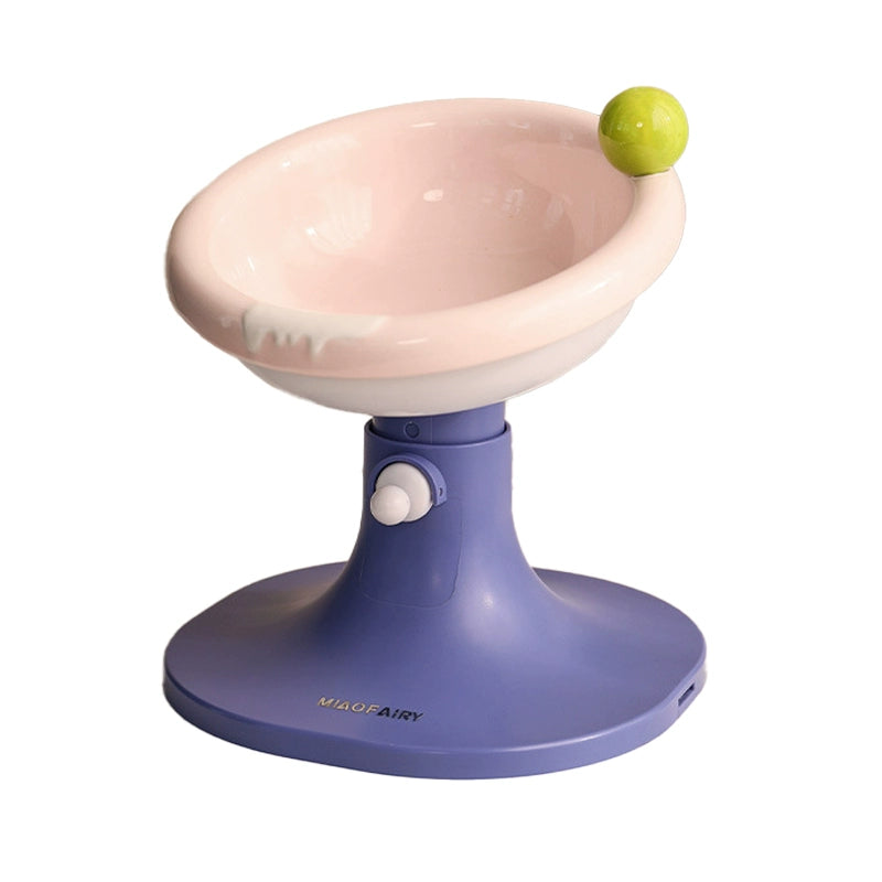 Miaofairy Adjustable Ceramic Pet Bowl - Ice Cream Style