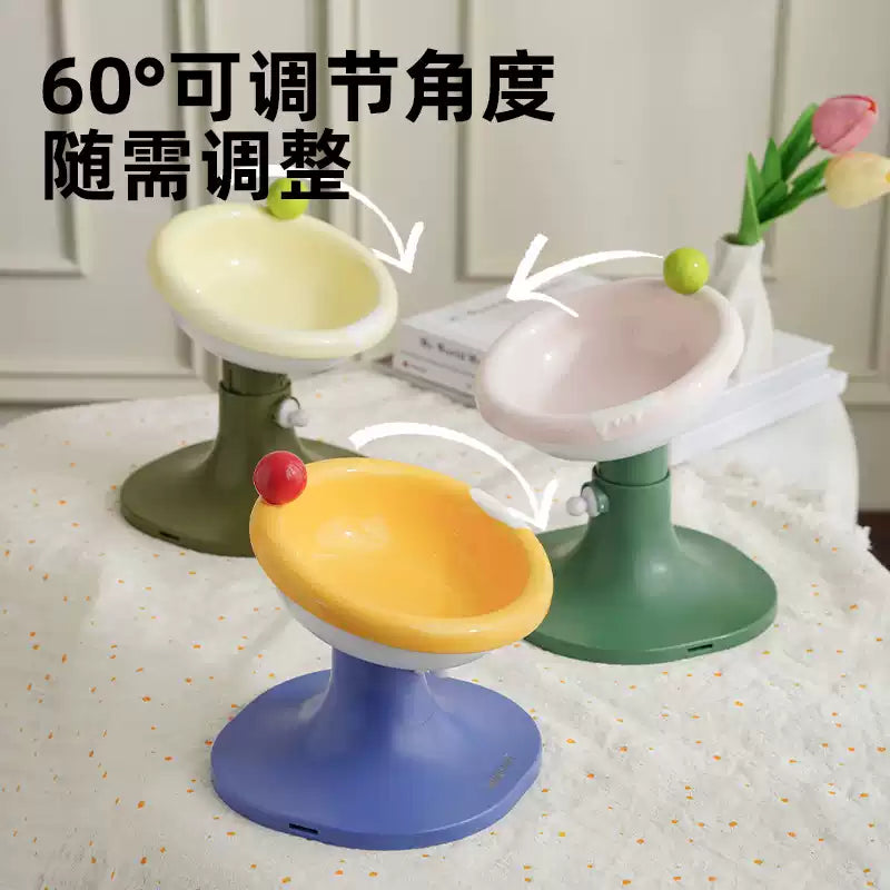 Miaofairy Adjustable Ceramic Pet Bowl - Ice Cream Style