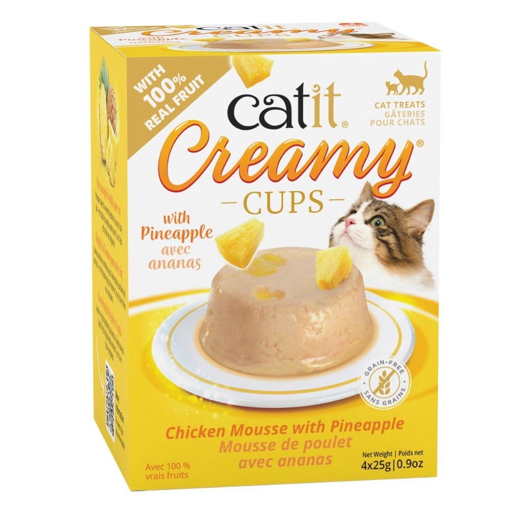 Catit Creamy Cups - Chicken Mousse with Pineapple - Maokids Pet